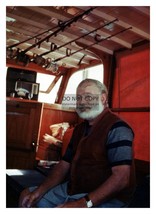 Ernest Hemingway Sitting On Yacht With Fishing Poles 5X7 Photo - £8.90 GBP