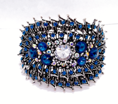 Chapel Zenray Bracelet With Blue &amp; Opalescent Crystals  - Dazzling! - £15.79 GBP