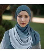 AAI- 2024 Fashion Gradient Color Women Hijab Scarf Stretchy Wrap Soft Su... - $19.99