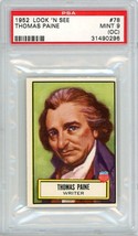 1952 Topps Look &#39;N See Thomas Paine #78 PSA 9 (OC) P1282 - €112,60 EUR