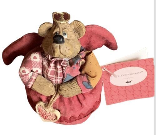 Primary image for Russ Berrie Lil Countrykins Bear Angel Decoration Kathleen Kelly