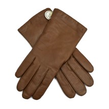 Vintage Jordan Marsh Womens Gloves Brown Leather Lined  Size 7 New  - £19.97 GBP