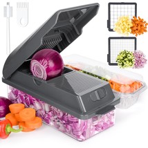 Vegetable Chopper, Includes 3 Aluminum Foil Pans For Food Storage, Veggie Choppe - $32.99