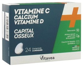 Vitavea Vitamin C Calcium Vitamin D 24 chewable tablets - $927.05 MXN
