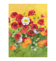 Poppy Fields Waffle Garden Flag- 2 Sided Message, 12.5&quot; x 18&quot; - £17.56 GBP