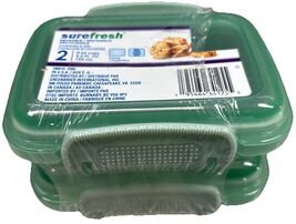 2 Pack Rectangular Food Storage Container With Lid—LIME—NEW—SHIPS IN 24 ... - $24.63