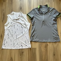 Annika by Cutter &amp; Buck M Athletic Shirts Lot of 2 UPF 50+ DryTec Golf T... - $22.76