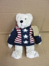 NOS Boyds Bears Ethan Patriotic Sweater Americana Stars and Stripe Jointed B70 H - $22.09