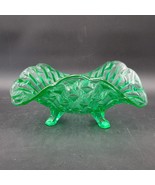 Vintage c.1930 Central Glass Works Francis Green Wavy Centerpiece Uraniu... - $81.39 CAD