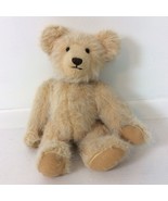 Blond Mohair Jointed Teddy Bear 1950s 16&quot; Felt Paws Slight Shoulder Hump  - £83.80 GBP