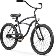 Men&#39;S 24-Inch, 1-Speed, Matte Black, Firmstrong Urban Man Beach Cruiser ... - £368.73 GBP