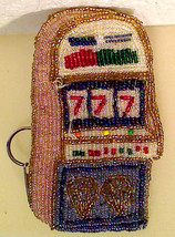 Cool High Roller Atlantic City Las Vegas Casino Beaded Slot Machine Chan... - $8.00