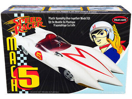 Skill 2 Model Kit Speed Racer Mach 5 1/25 Scale Model Polar Lights - £35.68 GBP
