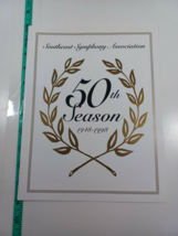 southeast symphony association 50th season 1948-1998 (Book 5 #14) - £4.87 GBP