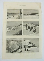 Antique 1885 Print &quot;Winter Scenes in Nevada and California, U.S.A.&quot; The Graphic - £27.96 GBP