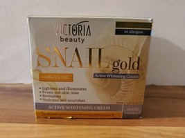 Victoria Beauty Day Cream Snail Gold + Argan Oil Hydrates &amp; Nourishes Skin 50 ml - £14.93 GBP