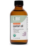 J MAC BOTANICALS Organic Castor Oil Cold Pressed (Glass Bottle, 4 oz, NO - $20.74