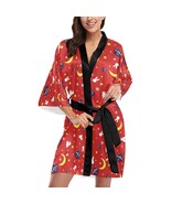 Luna Cat Bunny Star Moon Kawaii Anime Short Kimono Robe - $80.34 CAD