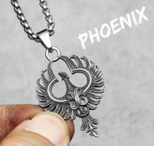 Rustic Phoenix Stainless Steel Necklace - £10.97 GBP