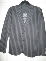 Unknown Brand Stripes Men’s Blazer Sportcoat Jacket Black 42L - $34.19