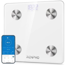 Renpho Digital Scale For Body Weight And Fat, Smart Scale Bmi Bathroom, 400 Lbs. - £28.26 GBP