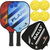 Rally Flare Graphite Pickleball Paddle | Polymer Honeycomb Core, Graphite Hybrid - £106.69 GBP