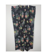 Attitudes By Renee Floral Embroidered Pants 3X Womens Straight Leg Pull ... - £16.69 GBP