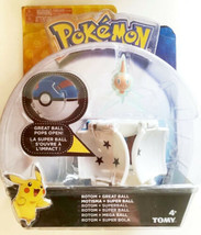 NEW Tomy T19114 Pokemon Throw &#39;n&#39; Pop Pokeball Rotom &amp; Great Ball Figure Set - £16.96 GBP