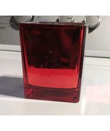 Vtg 4inch Red Glass Square Vase - $152.95 MXN