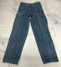 Vintage Cotler Jeans Mens 33 Medium Blue Paper Bag Baggy Pockets Y2K Cotton - £75.55 GBP