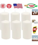 Timeless 3x6 Unscented White Pillar Candles - Clean &amp; Smokeless Burn, 6 ... - $60.13 CAD