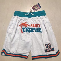 Flint Tropics Basketball Shorts Vintage with Pockets White S-3XL - £40.22 GBP