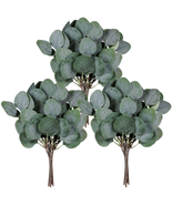 18 Pcs Eucalyptus Leaves Stems Bulk Artificial Greenery Stems Faux Face ... - £14.06 GBP