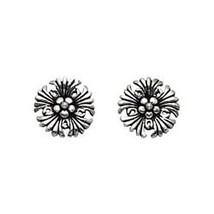 Sterling silver Celtic flower earrings - $222.27 MXN
