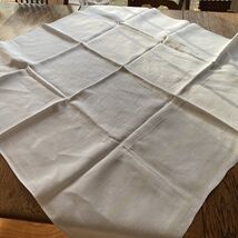 Vintage Hand Embroidered and Cutwork Table Square 34&quot; x 35&quot; - $15.88 CAD