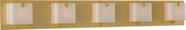 Bath Fixture Vanity Light KALCO MERIDIAN Casual Luxury 5-Light Gold 3000K Bulb - £1,681.91 GBP