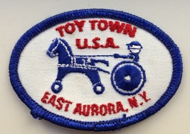 Toy Town USA Patch Unused Sew On East Aurora NY Hobby Horse Chariot Unsewn - $12.82