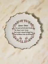 Fairway Serenity Prayer Decorative Plate  7&quot; Diameter Floral Wall Hang Japan - £7.63 GBP
