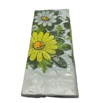 Vintage Paper Tablecloth 70’s Yellow Daisy Flowers Hallmark 60 x 102 Inch - £11.98 GBP