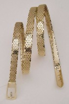 WHITING &amp; DAVIS Vintage Snake Skin Metal Chain BELT Gold Tone 36&quot; waist - $42.95