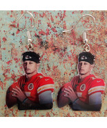 Superbowl Quarterback Kansas City Chiefs PATRICK MAHOMES Dangled EARRINGS - $12.48 CAD+