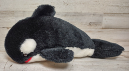 Vintage Sea World Shamu Orca Killer Whale Plush Stuffed Animal Toy 10&quot; 1986 - £4.99 GBP