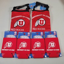 University of Utah Gameday Lot Red Koozies and Zippered Pouches Game Day - £13.55 GBP