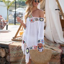 Summer Sexy Loose Tunic Beachwear Crochet Knitted Cover Ups For Swimwear... - £33.28 GBP