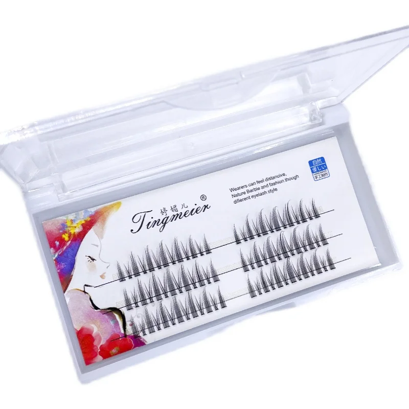 New Cos Eyelash Extensions 3 Rows Single Cluster Manga Simulated False E... - $29.43