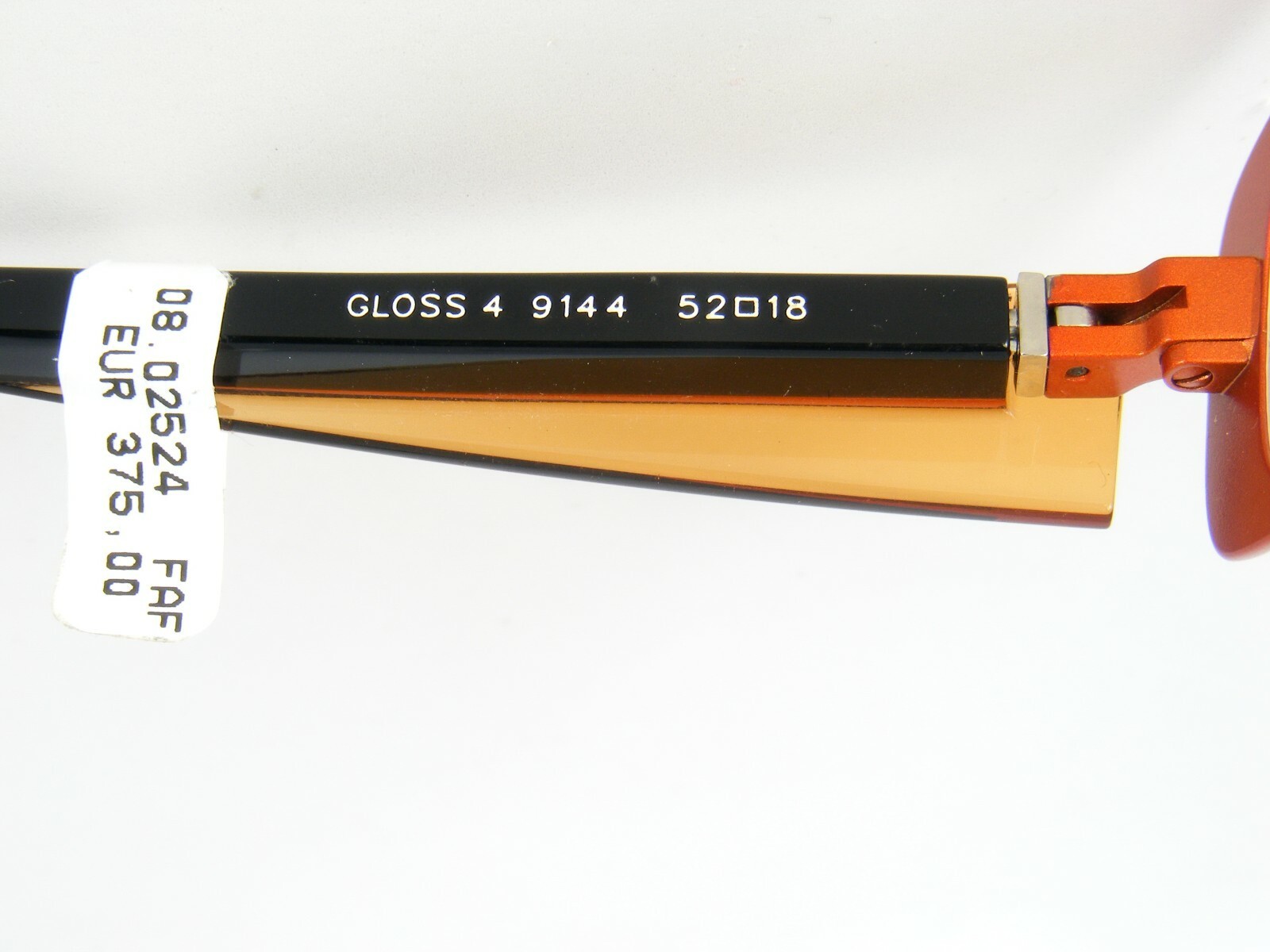 FACE A FACE GLOSS 4 9144 Noir/Orange Lunettes 52-18-140mm France Item image 9