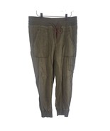 Anthropologie Lounge Pants M Womens Green High Rise Cuffed Skinny Pull On - £28.07 GBP