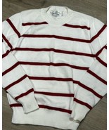 Vintage Red White Striped Sweater - Old Colony - Women&#39;s S - 100% Cotton - €21,30 EUR