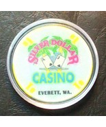 (1) $1. Silver Dollar Casino Chip - Everett, Washington - 2005 - $10.96 CAD