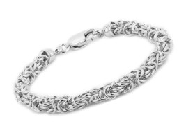 Sterling Silver Jewelry Hand-Made Byzantine Chain - $265.61